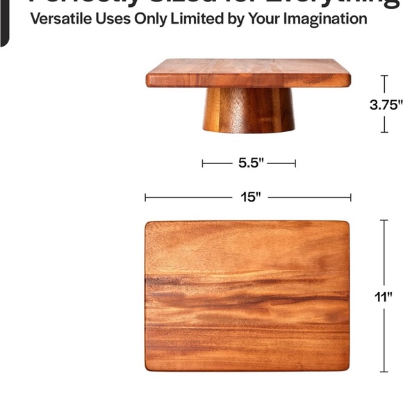 Rectangular Cake Stand, 11 x 15 Inch, - Picture 6 of 9